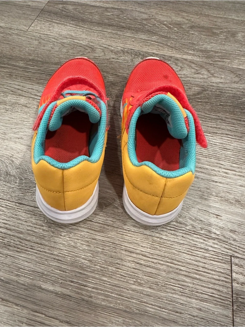 Downshifter 8 Nike Kids Red & Teal Lightweight Athletic Sneakers